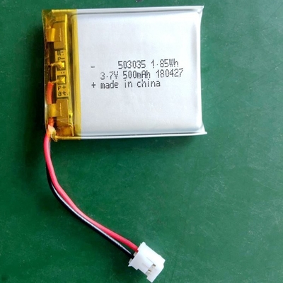 3.7V Baterías LiPo personalizadas 520mAh Batería de iones de litio polímero 503035 para dispositivo portátil