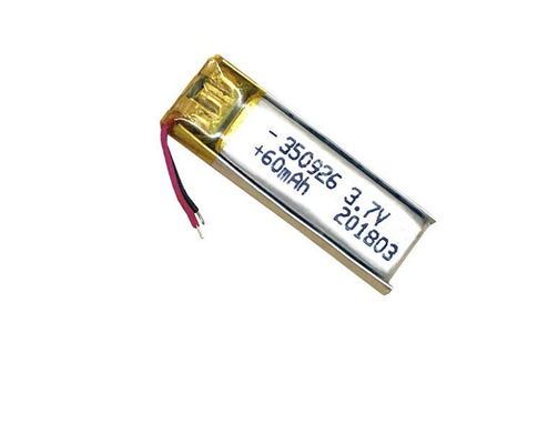 Más de 500 ciclos de vida Recargable 3.7V 60mAh Batería de iones de litio Polímero 350926 para auriculares