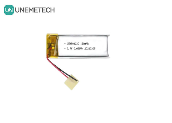 Batería recargable de polímero de litio 501230 3.7V 170mAh Batería de polímero de litio para auriculares inalámbricos