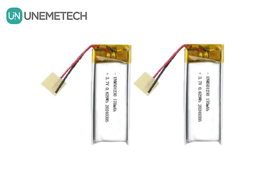 Batería recargable de polímero de litio 501230 3.7V 170mAh Batería de polímero de litio para auriculares inalámbricos