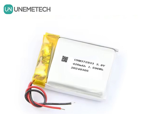 Batería de litio de alta tensión de 3,8V 420mAh 372933 4,35V Batería de litio para relojes inteligentes