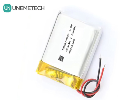 Batería de litio de alta tensión de 3,8V 420mAh 372933 4,35V Batería de litio para relojes inteligentes