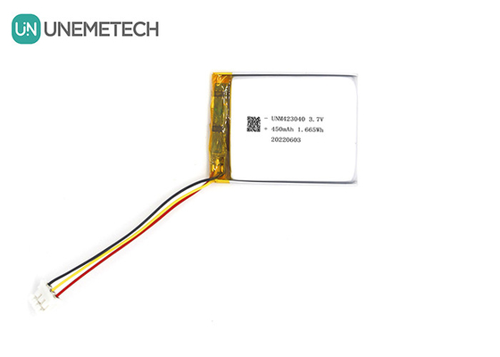 3.7V 450mAh Batería recargable de iones de litio 423040 para productos digitales 3C