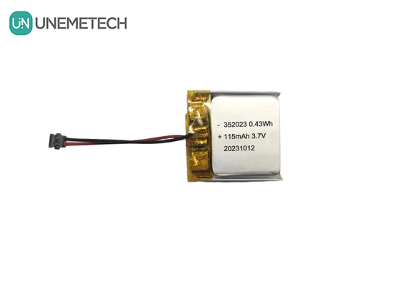 Pilas recargables de Lipo al por mayor 352023 3.7V 115mAh Batería de polímero de iones de litio para rastreador GPS