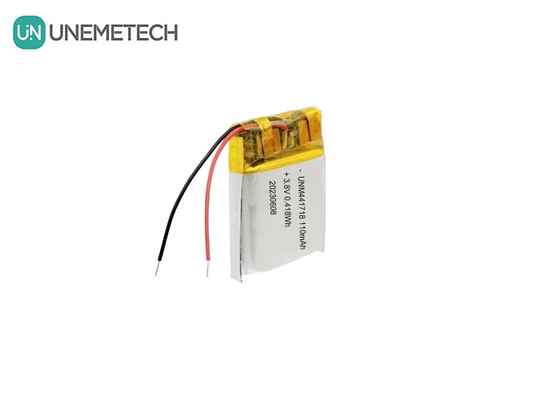 3.8V 441718 Batería de iones de litio de polímero de alto voltaje 110mAh para brazalete médico