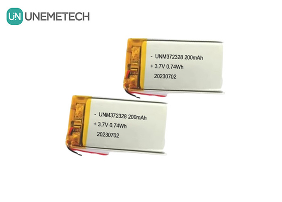 3Batería recargable Lipo de 7V 372328 3.7V 200mAh Batería de polímero de iones de litio para productos electrónicos