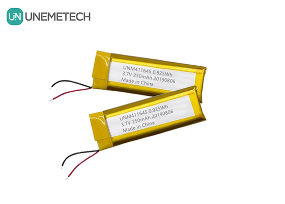 3.7V 250mAh Batería de Li-polímero 411645 / LiPo Batería recargable para la máquina POS