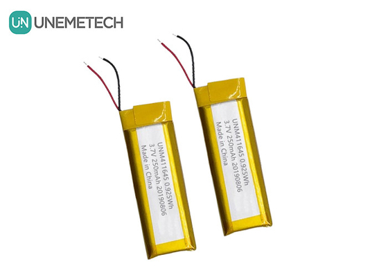 3.7V 250mAh Batería de Li-polímero 411645 / LiPo Batería recargable para la máquina POS