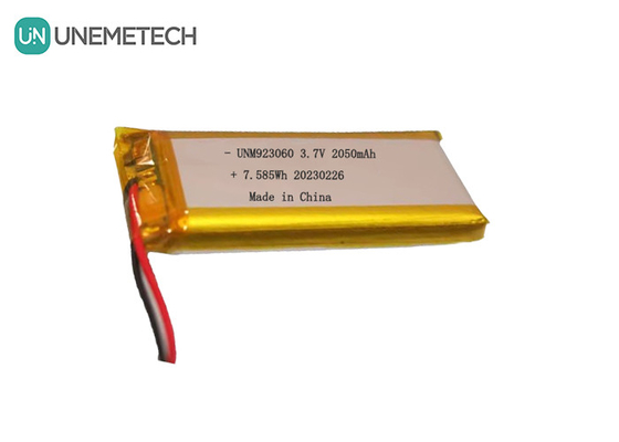 Período de vida útil de la batería Lipo 3.7V 2050mAh 923060 para productos digitales