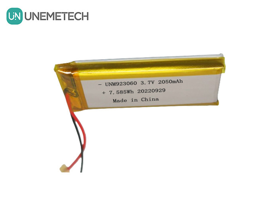 Período de vida útil de la batería Lipo 3.7V 2050mAh 923060 para productos digitales
