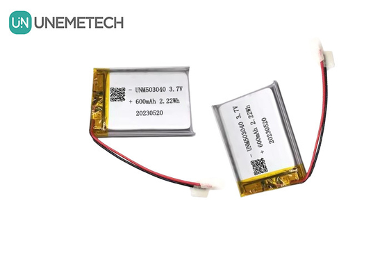 Batería recargable de iones de litio 503040 3.7V Batería Lipo 600mAh con tablero de protección para sistema de alarma