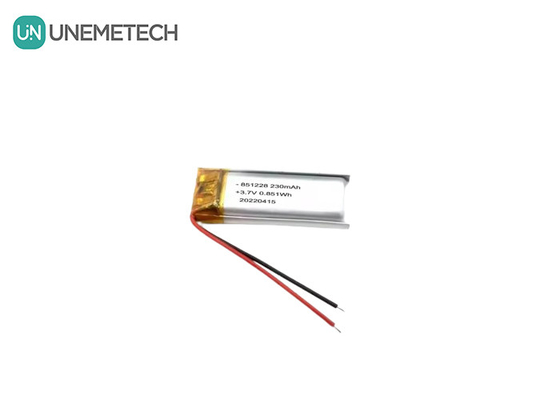 UNEMETECH 230mAh Batería LiPo 3.7V Batería de polímero de litio 851228 para pluma de control remoto
