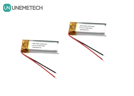 UNEMETECH 230mAh Batería LiPo 3.7V Batería de polímero de litio 851228 para pluma de control remoto