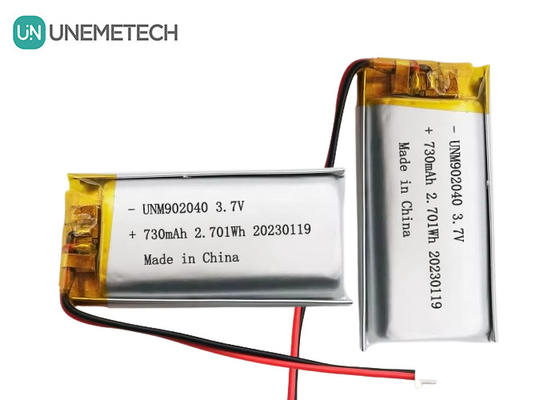 Certificados UL1642 Batería recargable Lipo 902040 3.7V 730mAh para dispositivo móvil