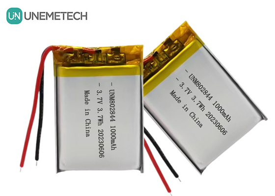 3.7V Batería recargable de iones de litio de 1000 mAh 802844 Batería de litio-polímero para electrodomésticos pequeños