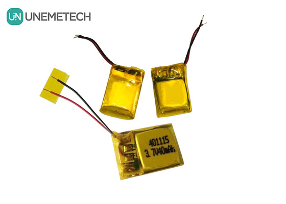 UNEMETECH 401115 Batería de litio de polímero recargable / 3.7V 40mAh Batería para auriculares