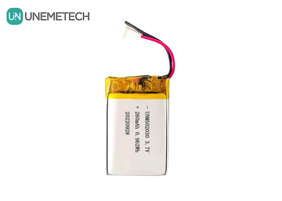 Baterías recargables de Lipo 502030 / 3.7V 260mAh Batería de litio de polímero personalizada pequeña