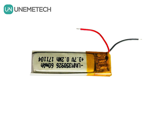 Más de 500 ciclos de vida Recargable 3.7V 60mAh Batería de iones de litio Polímero 350926 para auriculares