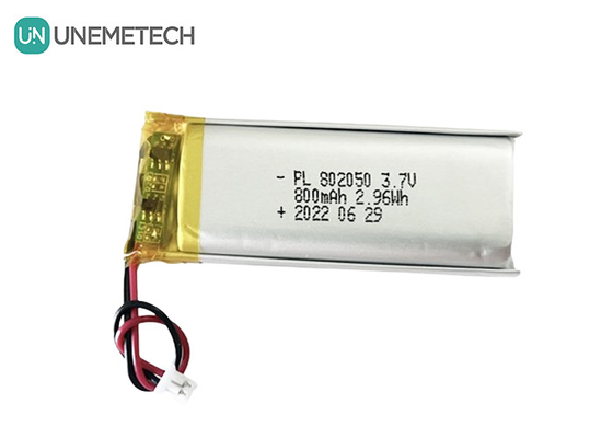 Batería de litio de polímero recargable personalizada 802050 3.7V 800mAh Batería Li Poly para luz de llamada