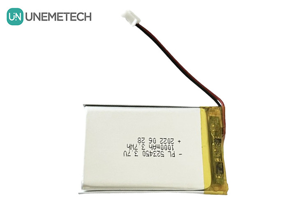 MSDS Aprobada 3.7V Batería de iones de litio de polímero 1000mAh 523450 para uso doméstico