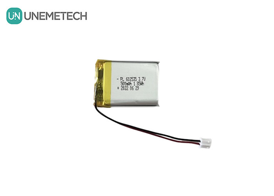Vida útil del ciclo largo 3.7V 500mAh Batería recargable de Li Polymer 602535 para productos digitales