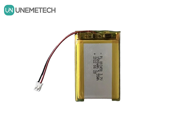 Unemetech 1.5A Batería recargable de li-polímero 803450 / 3.7V 1500mAh Batería de iones de litio de polímero
