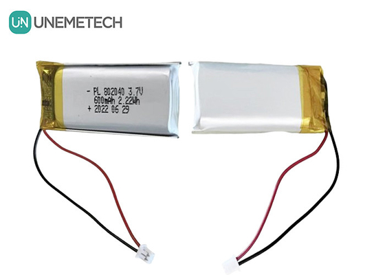 3.7V 600mAh Batería recargable de Li Polymer 802040 para productos electrónicos