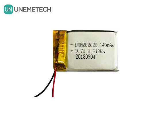 Batería Lipo de baja auto descarga 282028 / 3.7V 140mAh Batería de polímero de litio para dispositivos portátiles