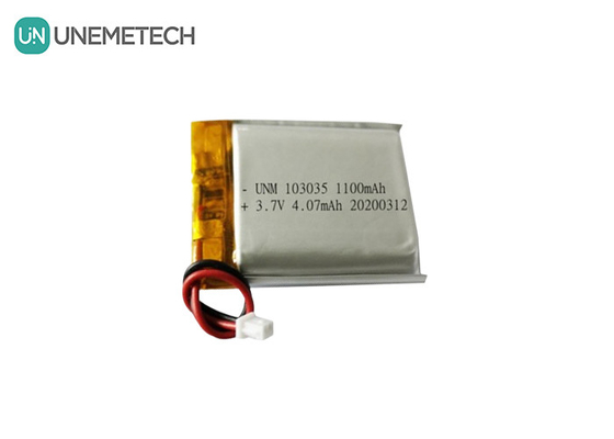 UNEMETECH 3.7V 1100mAh Batería de polímero de litio / vida útil de ciclo largo Batería Lipo recargable 103035