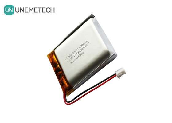 UNEMETECH 3.7V 1100mAh Batería de polímero de litio / vida útil de ciclo largo Batería Lipo recargable 103035