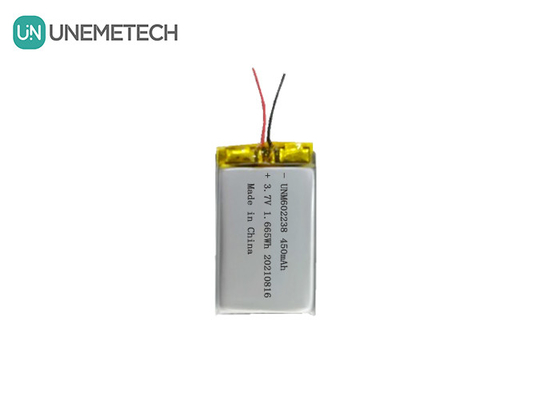 4.2V Batería recargable de polímero de litio 602238 3.7V 450mAh para electrónica de consumo
