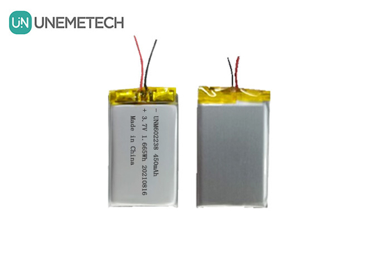 4.2V Batería recargable de polímero de litio 602238 3.7V 450mAh para electrónica de consumo