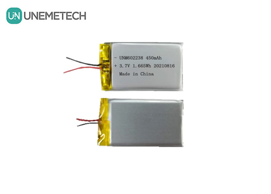 4.2V Batería recargable de polímero de litio 602238 3.7V 450mAh para electrónica de consumo
