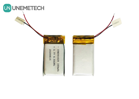 391629 Batería recargable de polímero de litio 3.7V 160mAh Batería Lipo para productos portátiles inteligentes