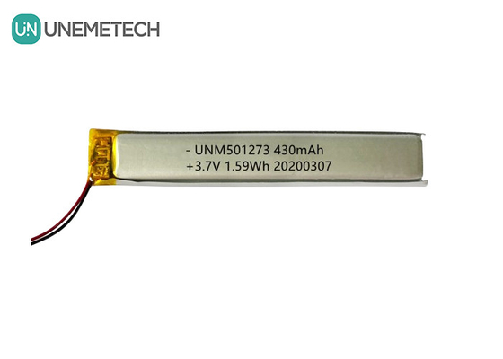 5.0*12.0*73.0mm Batería de polímero de litio / 3.7V 430mAh 501273 Batería Lipo fina para dispositivos Bluetooth