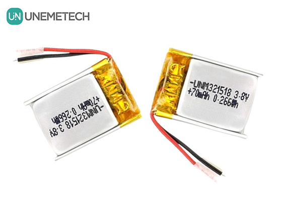 3Batería de iones de Li de alta tensión de.8V Batería de Lipo Ultra Pequeña de 4.35V 70mAh 321518 Para rastreador GPS