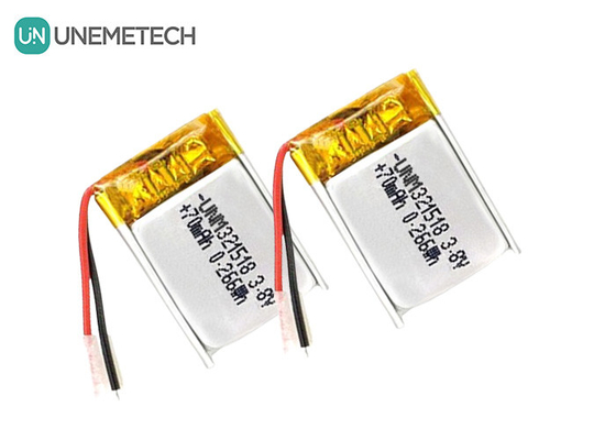 3Batería de iones de Li de alta tensión de.8V Batería de Lipo Ultra Pequeña de 4.35V 70mAh 321518 Para rastreador GPS