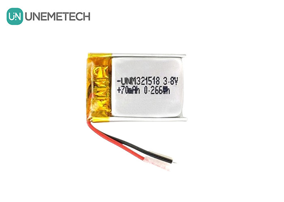 3Batería de iones de Li de alta tensión de.8V Batería de Lipo Ultra Pequeña de 4.35V 70mAh 321518 Para rastreador GPS