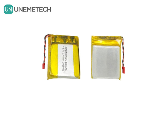 802025 Batería de polímero de litio 3.7V 400mAh Baterías LiPO recargables para rastreador GPS