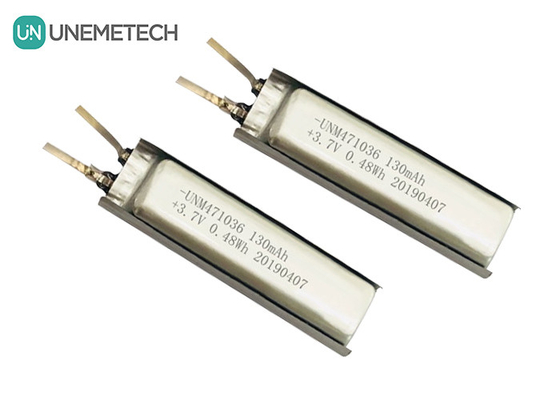 3.7 Batería de iones de litio y polímero / IEC62133 Aprobada 471036 Batería de litio y polímero de 130 mAh