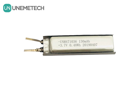 3.7 Batería de iones de litio y polímero / IEC62133 Aprobada 471036 Batería de litio y polímero de 130 mAh
