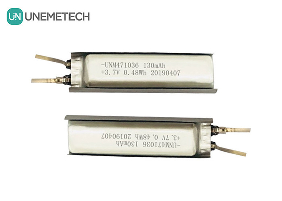 3.7 Batería de iones de litio y polímero / IEC62133 Aprobada 471036 Batería de litio y polímero de 130 mAh