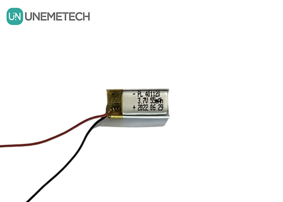3.7V 55mAh Batería de polímero de litio pequeña 401120 Batería de Li Poly para luz led inteligente pequeña