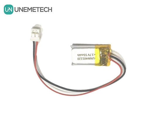 401120 3.7V 55mAh Baterías Lipo hechas a medida / auriculares Batería Lipo recargable
