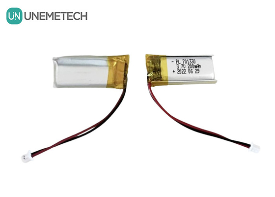 3.7V 200mAh Batería de polímero de litio de célula única 701330 Batería de bolsa para auriculares