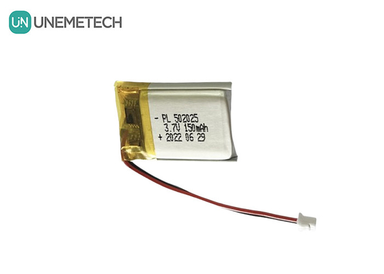 3.7V 150mAh Batería recargable de Lipo 502025 Batería de iones de litio polímero para relojes inteligentes