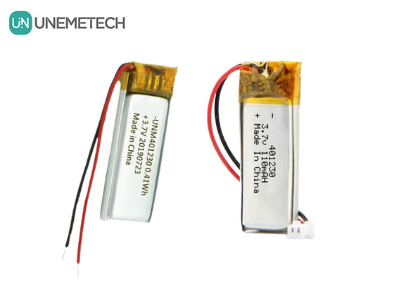 401230 Batería de polímero de litio 3.7V 110mAh Batería recargable Lipo para auriculares