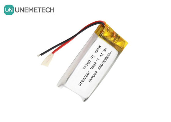 3.7V Batería recargable de iones de litio polímero 552035 400mAh Batería Li Po para dispositivo inalámbrico