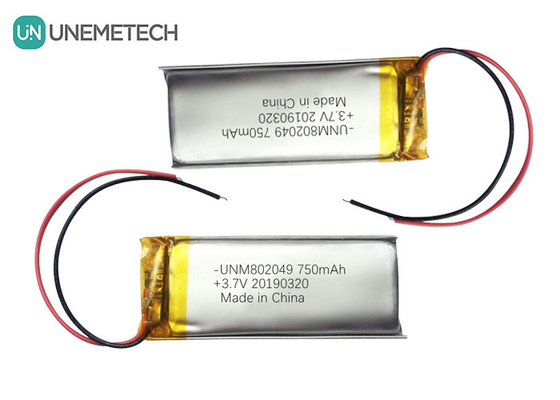 Aparatos de belleza Batería de polímero de litio 3.7V 750mah 802049 1C Batería Li Poly de descarga