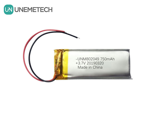 Aparatos de belleza Batería de polímero de litio 3.7V 750mah 802049 1C Batería Li Poly de descarga